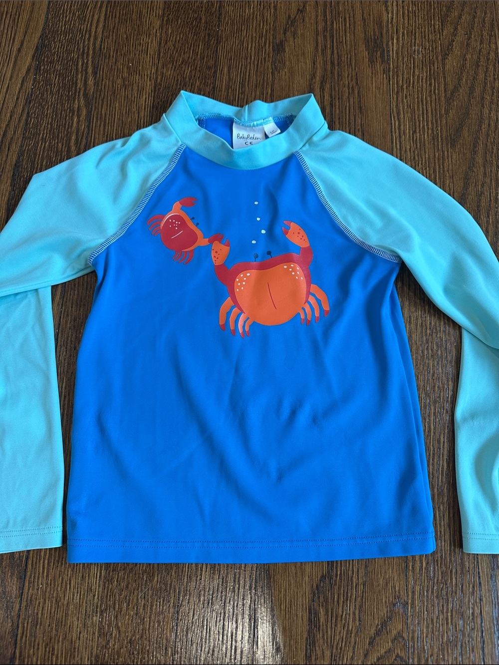 Baby Boden Blue & Light Blue Crab Rashguard